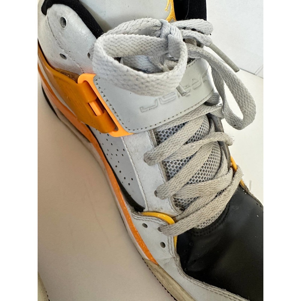 Jordan Flight 45 2014 Pure Platinum Atomic Mango 644846-016 Men's Size 12 - Picture 12 of 15